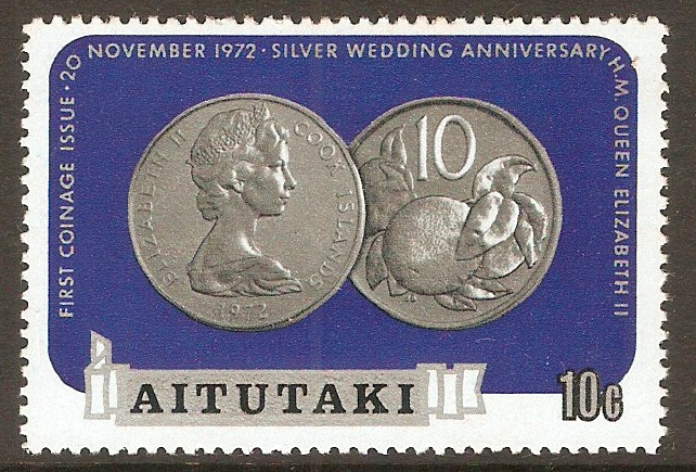 Aitutaki 1973 10c Coinage series. SG74.