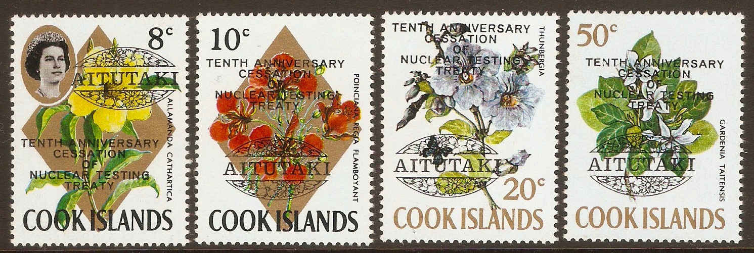 Aitutaki 1973 Nuclear Test Treaty set. SG78-SG81.