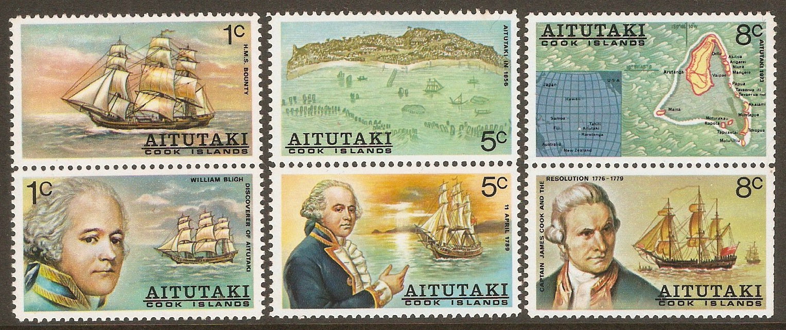 Aitutaki 1974 Bligh Discovery Set. SG114-SG119.