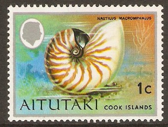 Aitutaki 1974 1c Sea Shells Series. SG98.