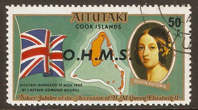 Aitutaki 1978 50c Official Stamp. SGO11.