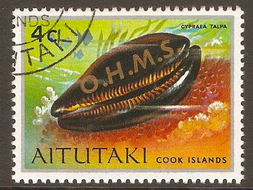 Aitutaki 1978 4c Official Stamp. SGO4. - Click Image to Close