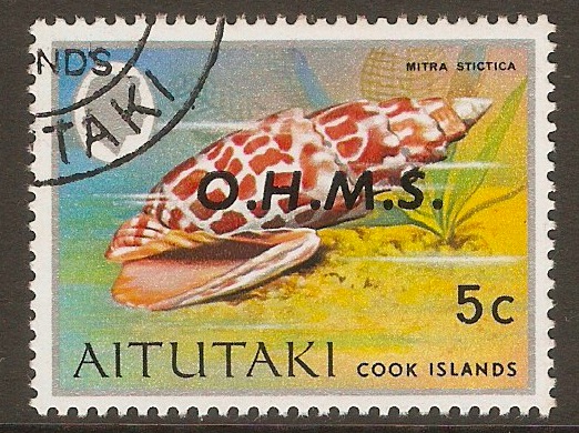 Aitutaki 1978 5c Official Stamp. SGO5.