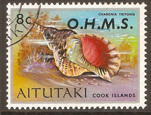 Aitutaki 1978 8c Official Stamp. SGO6.
