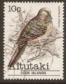 Aitutaki 1981 10c Birds 1st. Series. SG330.