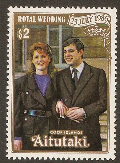 Aitutaki 1986 $2 Royal Wedding stamp. SG547.