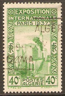 Algeria 1937 40c Green - Paris Exhibition Series. SG140.