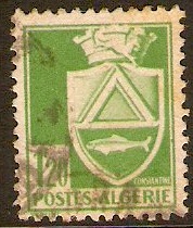 Algeria 1942 1f.20 Yellow-green - Arms Series. SG183.
