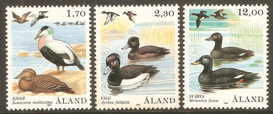 Aland Islands 1987 Birds set. SG25-SG27.