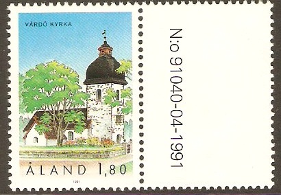 Aland Islands 1991 1m.80 St. Mathias's Church. SG53.
