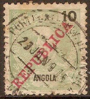 Angola 1911 10r Green. SG153.