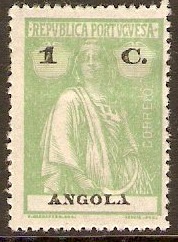 Angola 1915 1c Green. SG278.