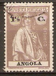Angola 1915 1c Chocolate. SG279.