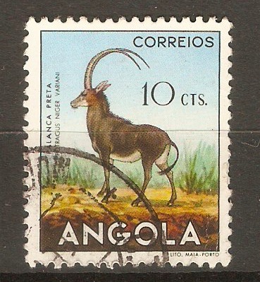 Angola 1953 10c Fauna series - Sable antelope. SG488.