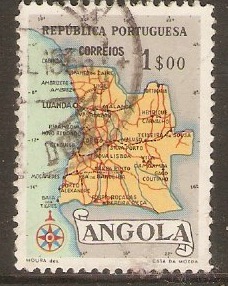Angola 1955 1E Maps series. SG514.