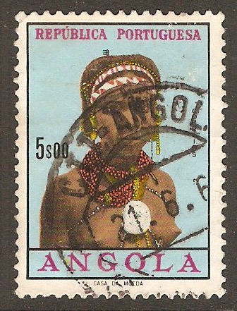 Angola 1961 $5 Angolan Women series. SG554.