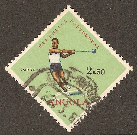 Angola 1962 2E.50 Sports series - Shot put. SG563.