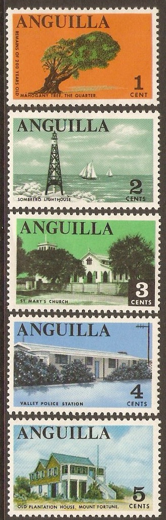 Anguilla 1967 Cultural Series Low Values. SG17-SG21.