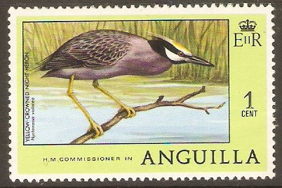 Anguila 1977 1c Night Heron. SG274.