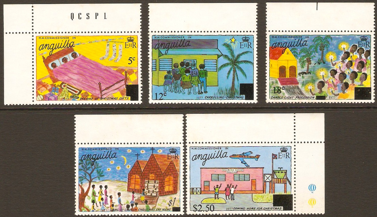 Anguilla 1977 Christmas Stamps. SG308-SG313.