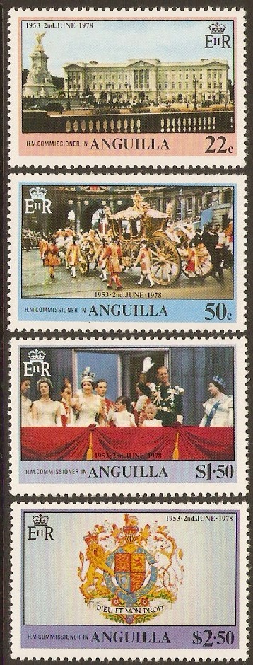 Anguilla 1978 Coronation Anniversary Set. SG320-SG323.