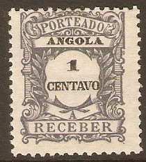 Angola 1921 1c Slate - Postage Due. SGD344.
