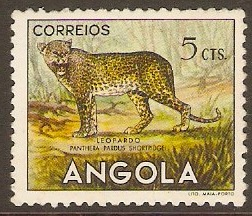 Angola 1953 5c Fauna Series-Leopard. SG487.