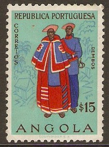 Angola 1957 15c Dernbos man and woman. SG522. - Click Image to Close