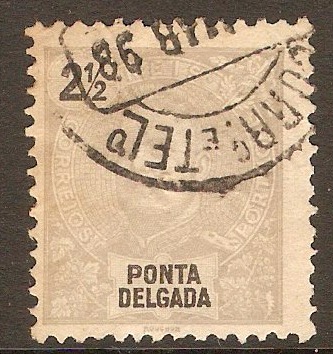 Ponta Delgada 1897 2d Pale grey. SG29.