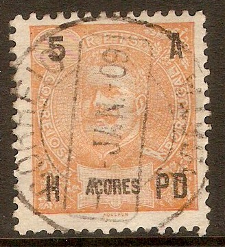 Azores 1906 5r Orange. SG180.