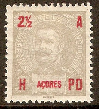 Azores 1906 2r Pale grey. SG179.