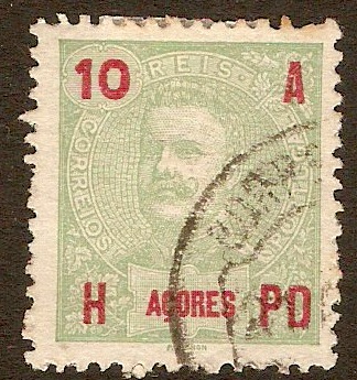 Azores 1906 10r Green. SG181.
