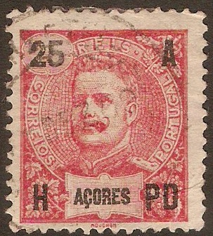 Azores 1906 25r Carmine. SG183.
