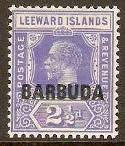 Barbuda 1922 2d Bright blue. SG4.