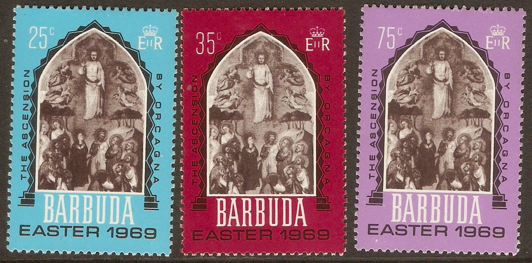 Barbuda 1969 Easter stamps set. SG32-SG34.