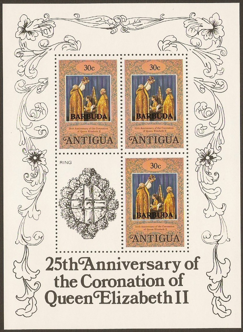 Barbuda 1978 30c Coronation Anniversary Stamps. SG416.
