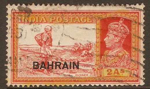 Bahrain 1938 2a Vermilion. SG24.