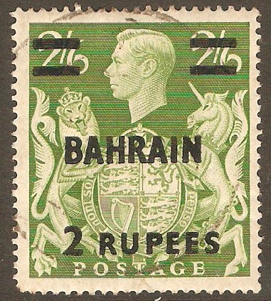Bahrain 1948 2r on 2s.6d Yellow-green. SG59.