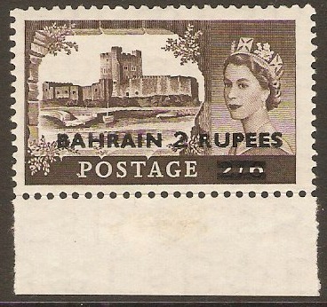Bahrain 1954 2r on 2s.6d Black-brown. SG94a.