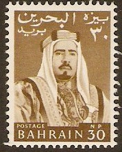 Bahrain 1964 30n.p. Olive-brown. SG131.