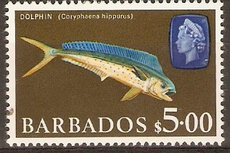 Barbados 1966 $5 Fish series. SG355a.
