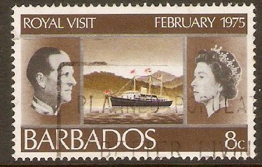 Barbados 1975 8c Royal Visit series. SG506.