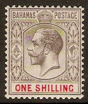 Bahamas 1912 1s Grey-black and carmine. SG87.
