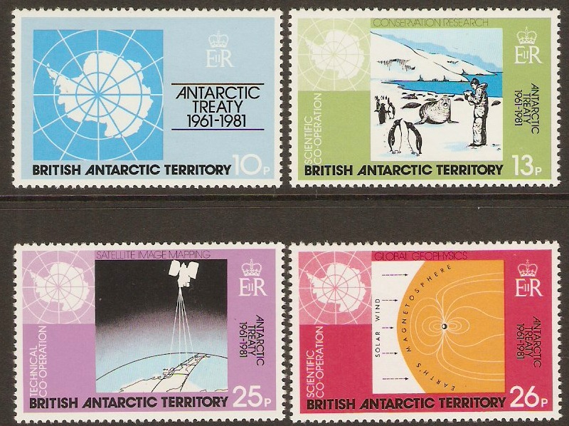British Antarctic 1981 Treaty Anniversary Set. SG99-SG102.