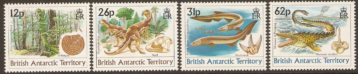 British Antarctic 1991 Dinosaurs Set. SG188-SG191.