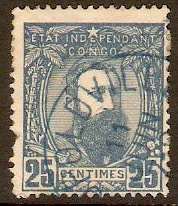 Ind. State of the Congo 1887 25c Dull blue. SG9