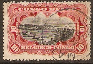 Belgian Congo 1909 10c Black and carmine. SG57.