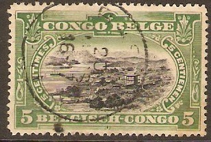 Belgian Congo 1910 5c Black and green. SG60a.