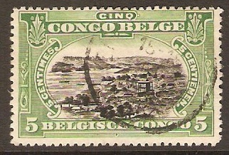 Belgian Congo 1915 5c Black and green. SG70.