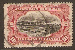 Belgian Congo 1915 10c Black and carmine. SG71.